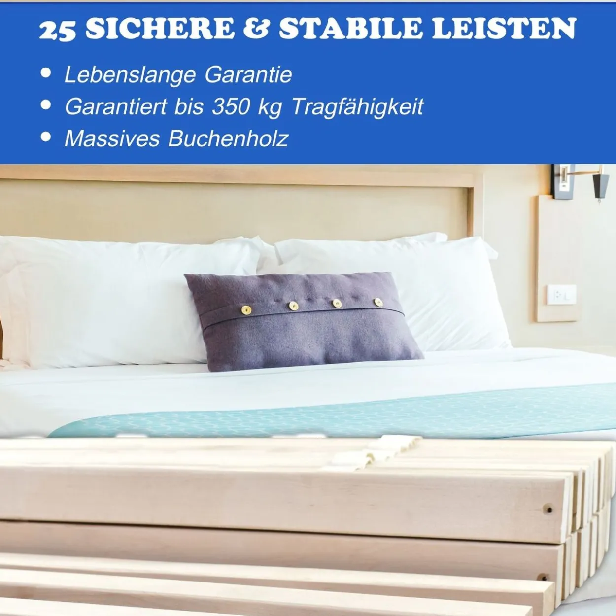Rollrost 25 ! extrastabile Leisten 90 x 200 cm