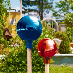 Rosenkugel 16 cm blau
