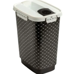 Rotho MyPet Flo Tierfutterbehälter 4.1l mit Deckel, schwarz/weiss