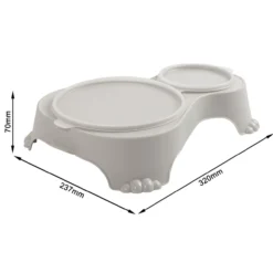 Rotho MyPet Sally Doppel Futternapf 1l + 0.28l mit Deckel, sand