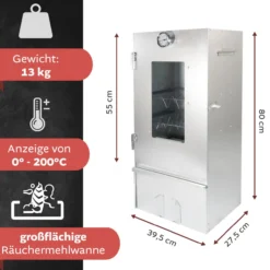 Räucherofen Edelstahl mit Heizspirale