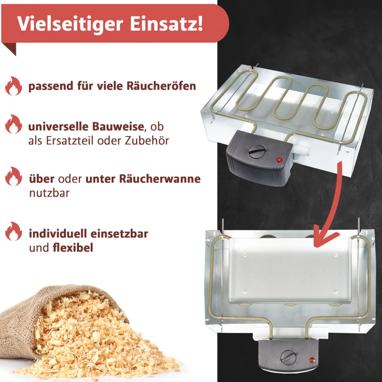 Räucherofen Edelstahl mit Heizspirale