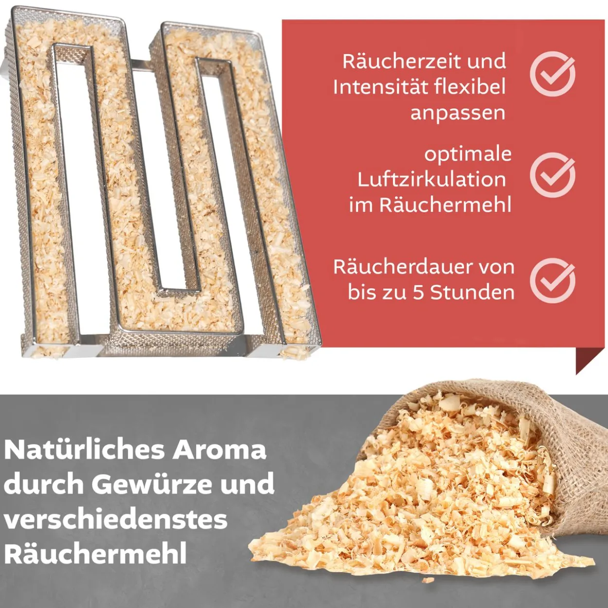 Räucherofen Edelstahl mit Räucherschnecke