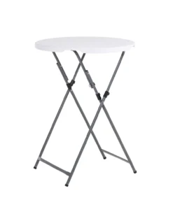 Runder Stehtisch, ca. 79 x 79 x 105 cm - Weiß