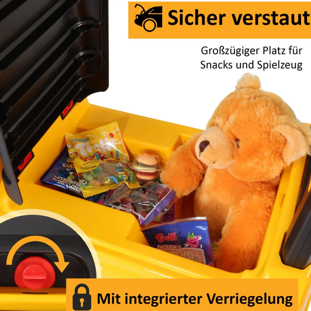 Rutschauto Kinderbagger, Spielzeugbagger zum draufsitzen