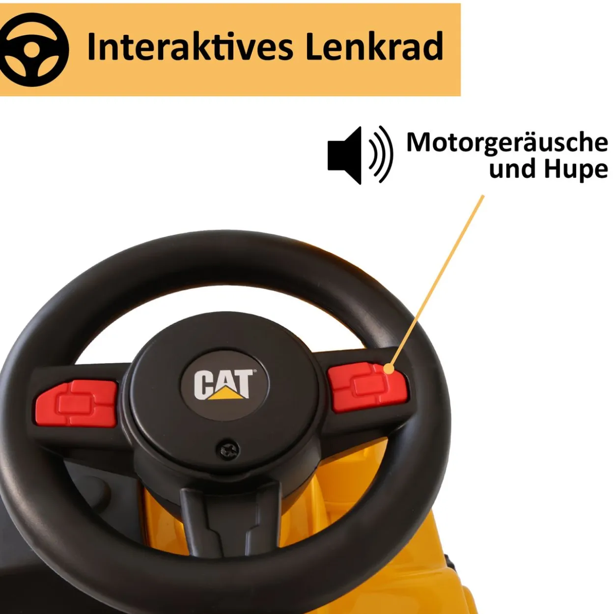 Rutschauto Kinderbagger, Spielzeugbagger zum draufsitzen
