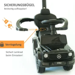 Rutschauto mit Schiebstange Mercedes ab 1 Jahr, schwarz