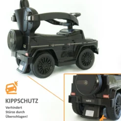 Rutschauto mit Schiebstange Mercedes ab 1 Jahr, schwarz