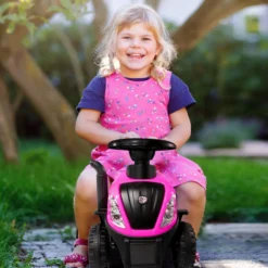 Rutschauto Traktor New Holland mit Anhänger, pink