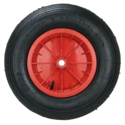 Sackkarrenrad mit Gummireifen, Bohrung ca. 20 mm - Rot/Schwarz