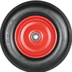 Sackkarrenrad mit Stahlfelge, Bohrung ca. 20 mm - Rot/Schwarz