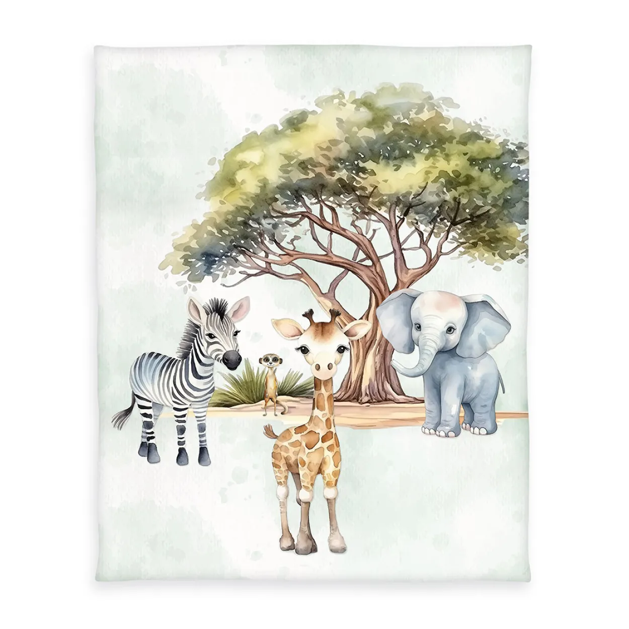 Safari Soft-Fleecedecke Größe 130x160 cm