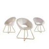 Samtstuhl SELESA Beige