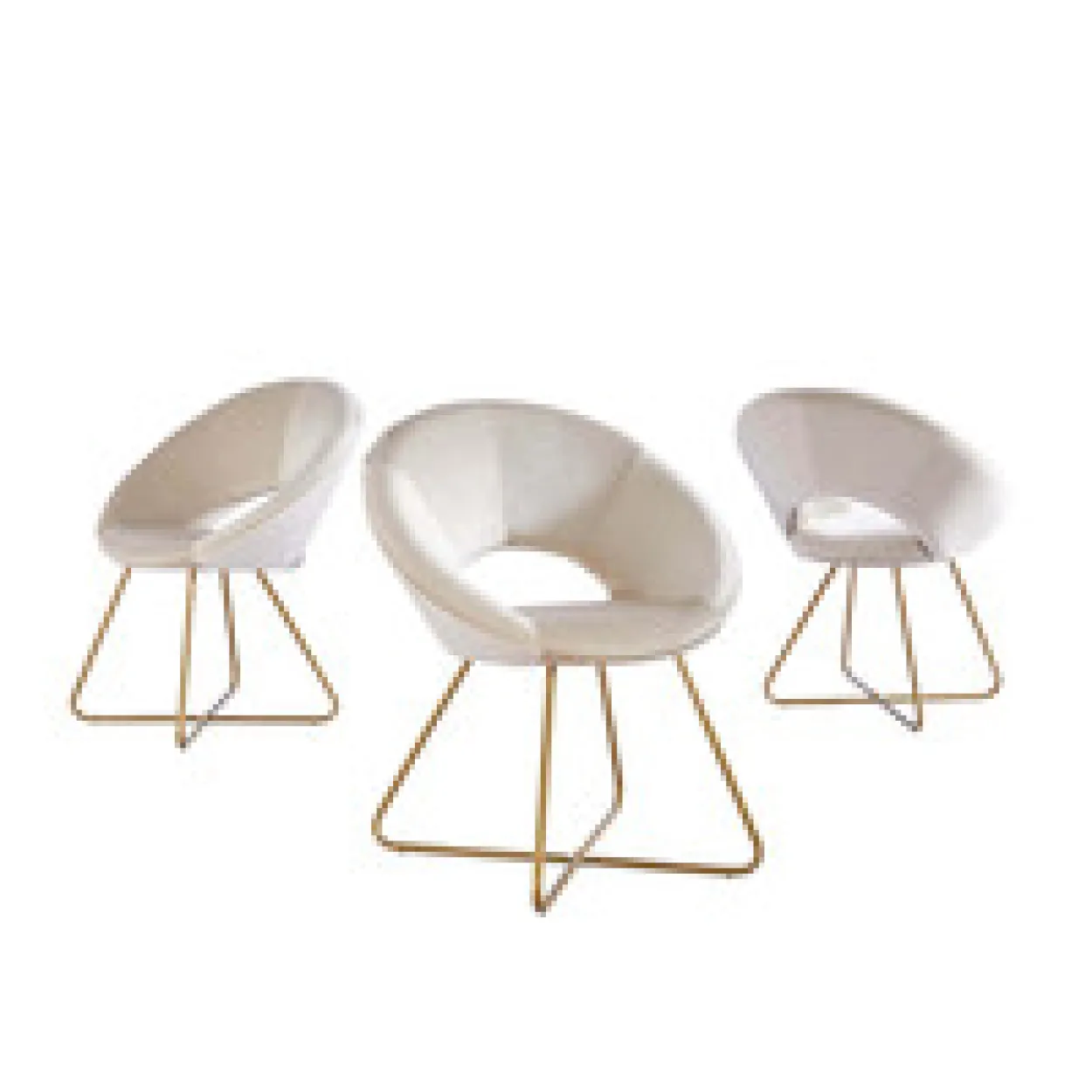 Samtstuhl SELESA Beige