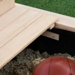 Sandkasten mit Dach Rücklehnen Tannenholz 3-7 Jahren Natur