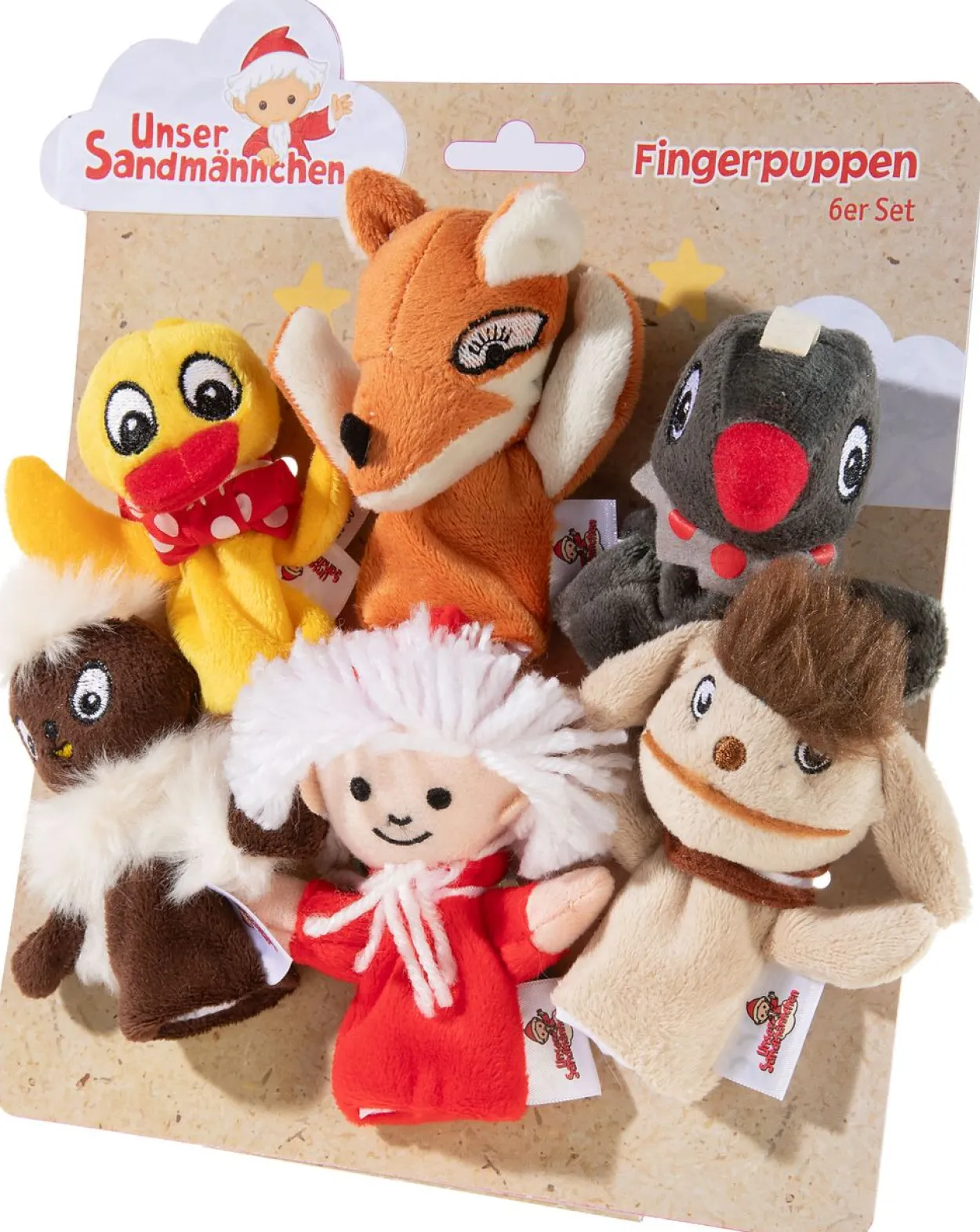 SANDMANN Fingerpuppen 6-fach sortiert