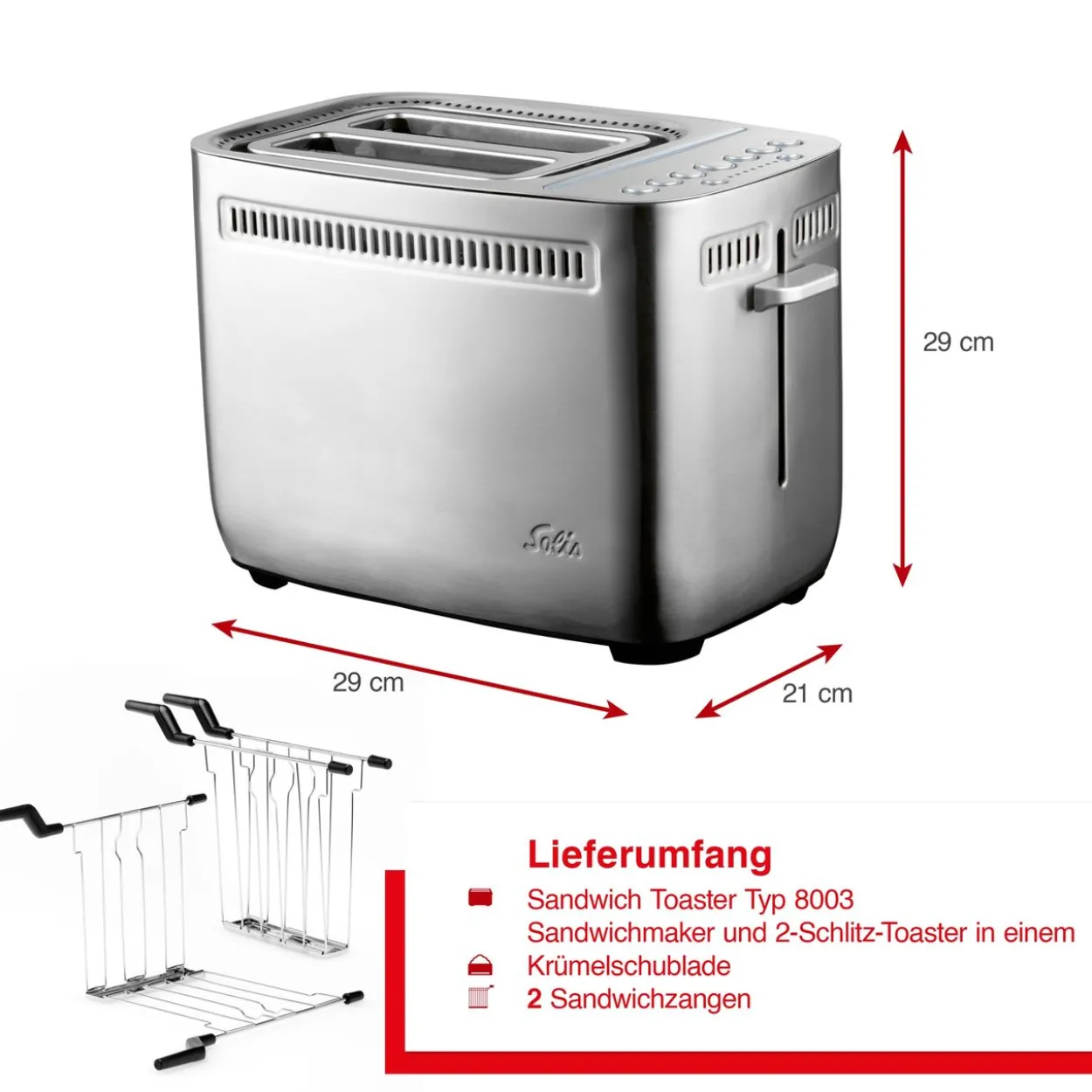 Sandwich Toaster (Typ 8003) Sandwichmaker und Toaster in einem