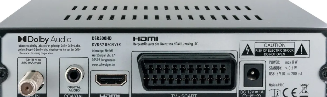 SAT-Receiver DSR500HD digital FULL HD FTA vorprogrammiert