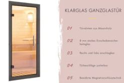Saunahaus Telo 6 anthrazit