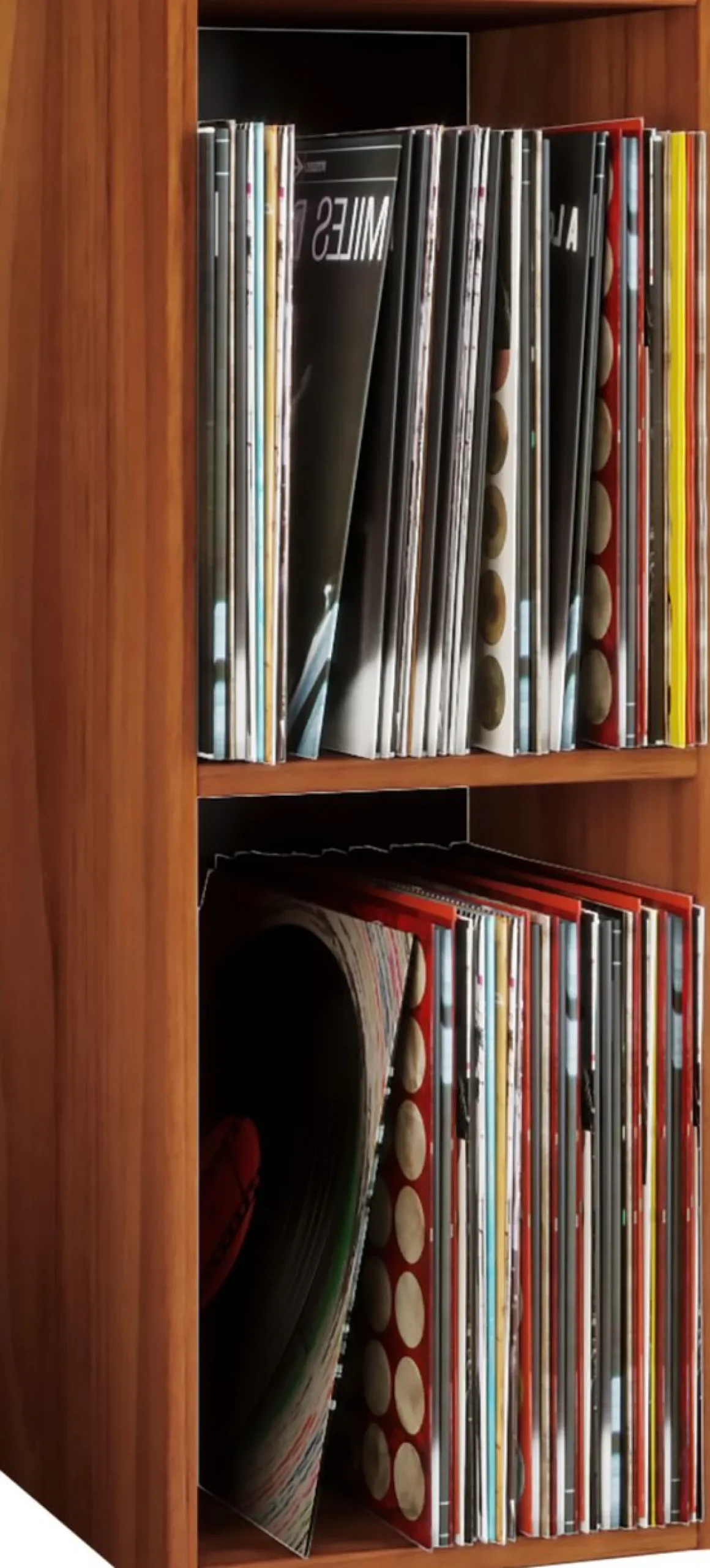 Schallplatten-Regal "Platto 2-Fach" Kern-Nussbaum
