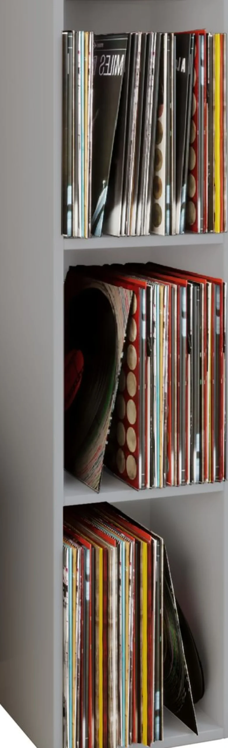 Schallplatten-Regal "Platto 3-Fach" Grau
