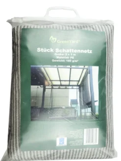 Schattierungsnetz Sonnensegel mit UV-Schutz und luftdurchlässigem PE-Gewebe, ca. 2 x 3 m