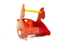 Schaukelpferd aus Holz (rot) / rocking horse