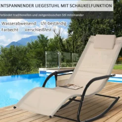 Schaukelstuhl Schwingsessel Gartenstuh Schaukelliege Metall