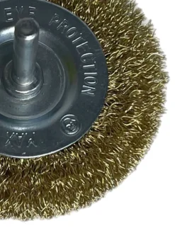 Scheibenbürste Rundbürste 75mm mit Schaft gewellt für Bohrmaschine 1x
