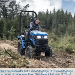 Scheppach MT25 Kompakttraktor 25 PS Allrad Diesel mit KAT 1 Dreipunktaufnahme und Straßenzulassung