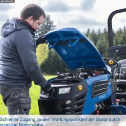 Scheppach MT25 Kompakttraktor 25 PS Allrad Diesel mit KAT 1 Dreipunktaufnahme und Straßenzulassung
