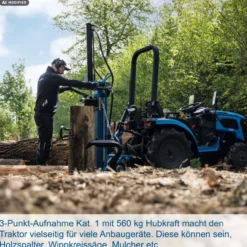 Scheppach MT25 Kompakttraktor 25 PS Allrad Diesel mit KAT 1 Dreipunktaufnahme und Straßenzulassung