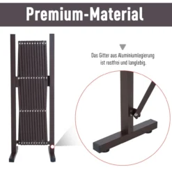 Scherengitter Absperrgitter ausziehbar 35-300cm Garten Alu Braun