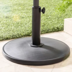 Schirmständer aus PE & Zement, Ø 45 cm - schwarz