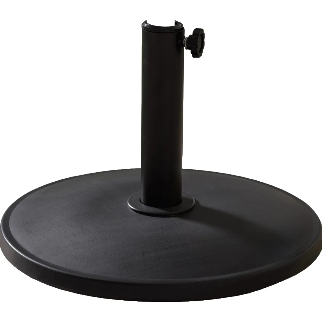 Schirmständer aus PE & Zement, Ø 45 cm - schwarz