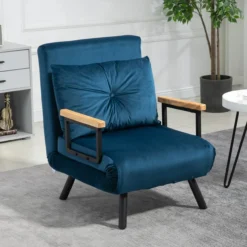 Schlafsessel, Einzelsofa mit Bettfunktion, Relaxsessel mit Rückenkissen