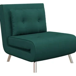 Schlafsessel Klappsessel mit Bettfunktion Einzelsofa mit Kissen Samtoptik
