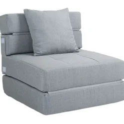 Schlafsessel Schlafsofa Sofabett Einzelsofa mit Waschbarem Kissen Grau