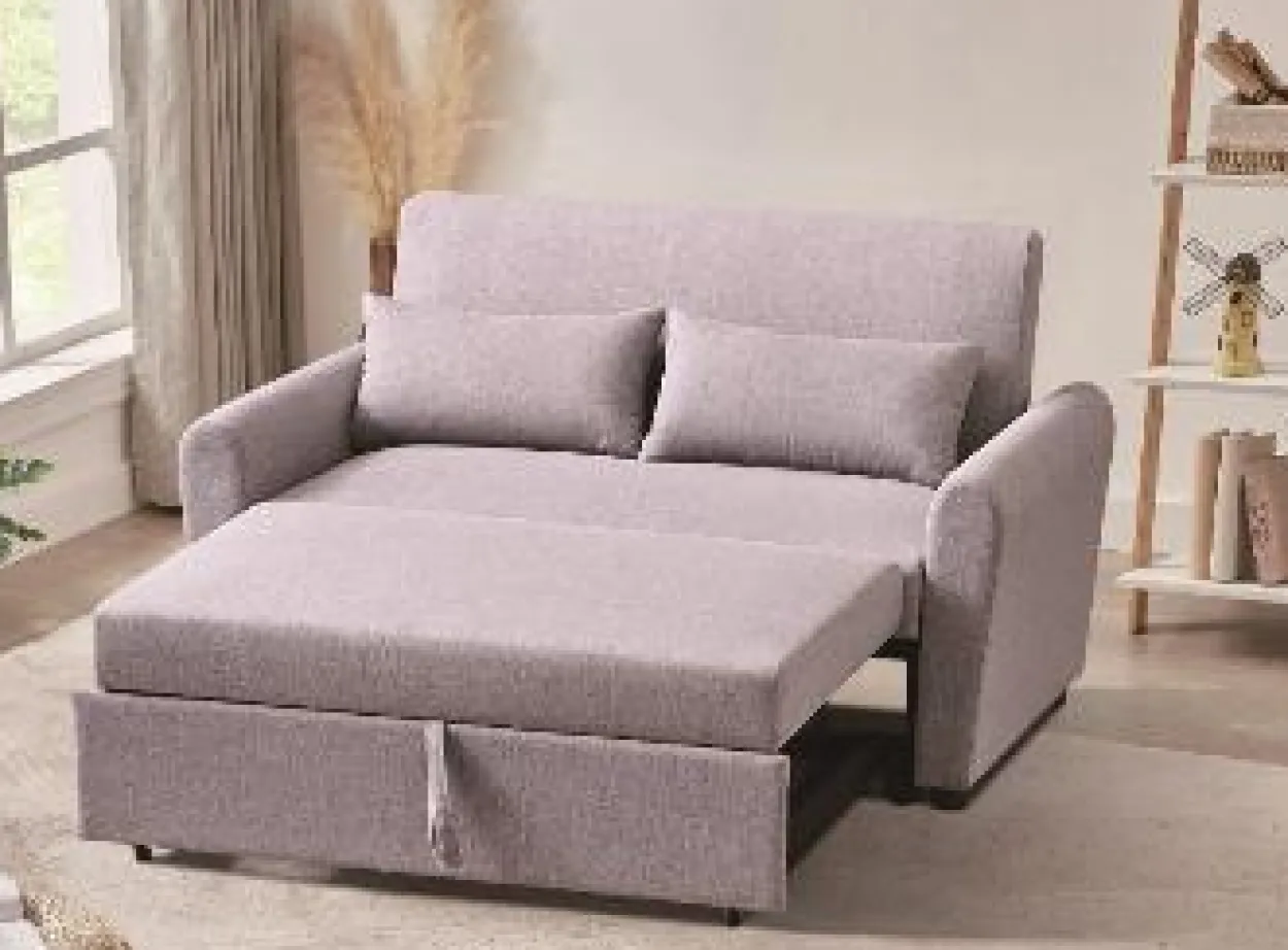 Schlafsofa, ca. 146 x 88 x 87 cm - Hellgrau