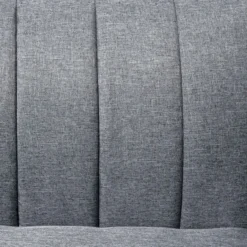 Schlafsofa Klappsofa 2-Sitzer Sofagarnitur leinenartiges Polyester Gummiholz Grau 173 x 75 x 73 cm