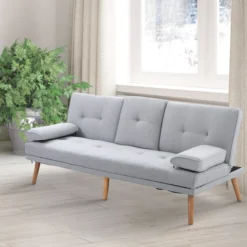 Schlafsofa Sofabett Schlafcouch 3 Sitzer Leinen