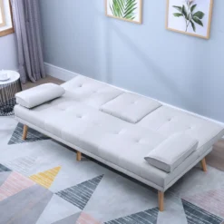 Schlafsofa Sofabett Schlafcouch 3 Sitzer Leinen
