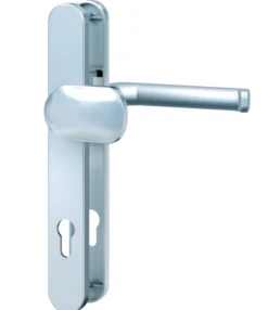 Schmalrahmen-Wechsel-Garnitur - rund - Alu Silber - Lochung: PZ - 92/8 mm