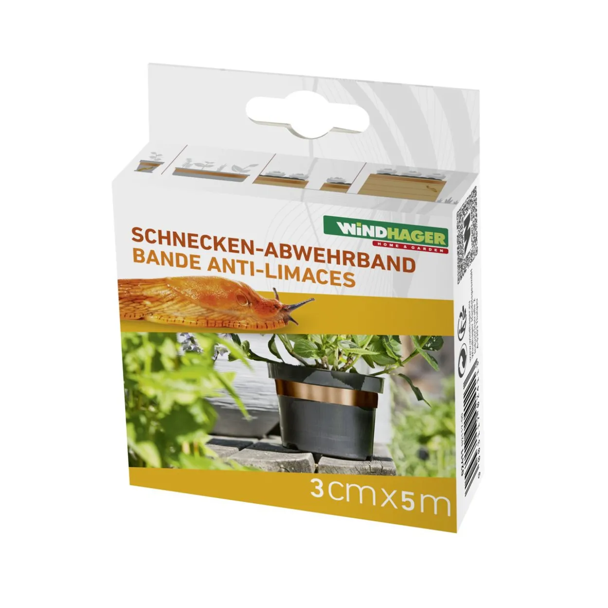 Schnecken-Abwehrband Kupfer 3cmx500cm