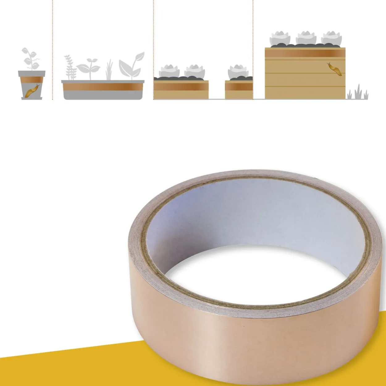 Schnecken-Abwehrband Kupfer 3cmx500cm