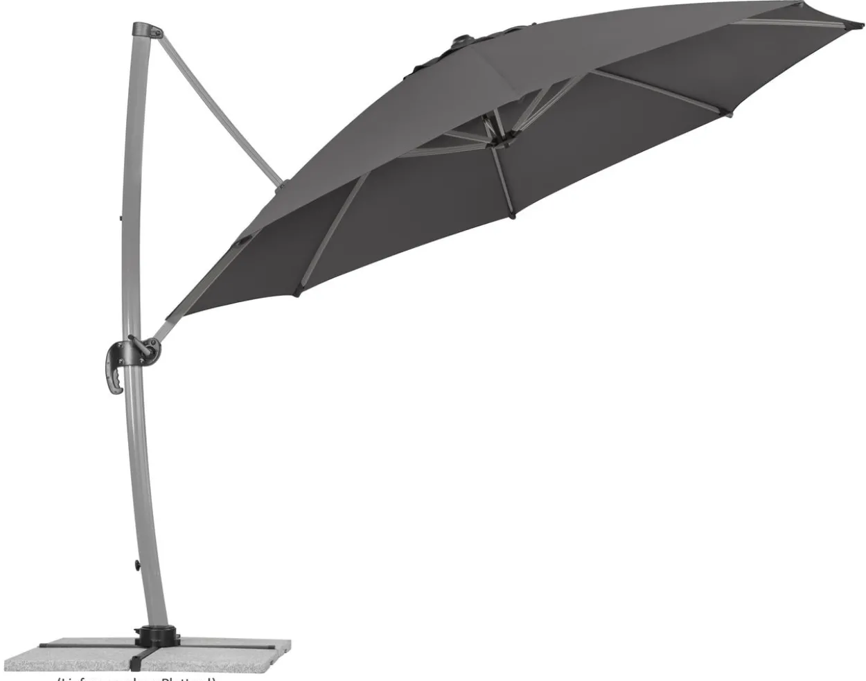 Schneider Ampelschirm RHODOS RONDO, ca. 350 cm Ø, anthrazit