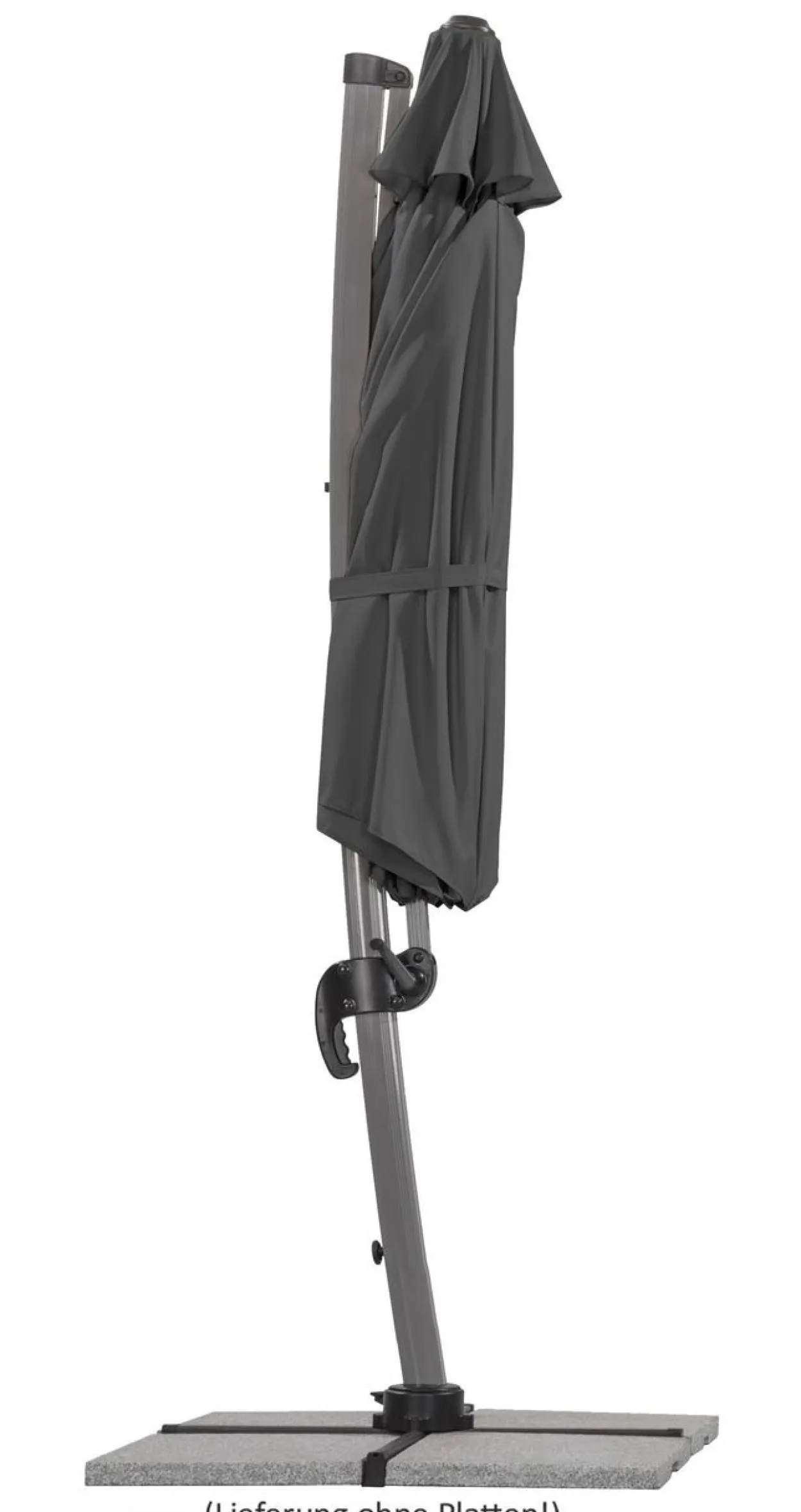 Schneider Ampelschirm RHODOS RONDO, ca. 350 cm Ø, anthrazit