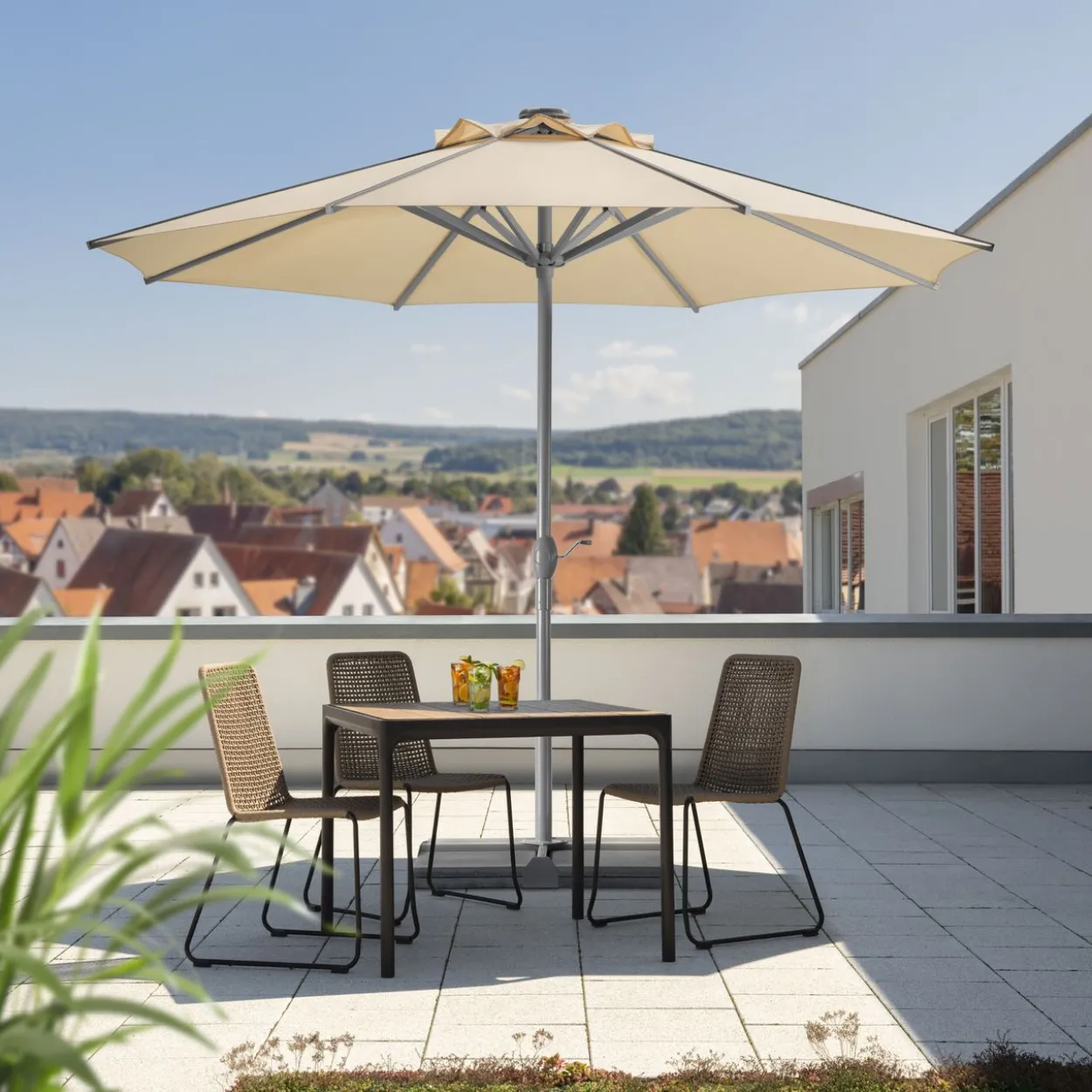 Schneider Sonnenschirm ROOFTOP, ca. 350 cm Ø, natur