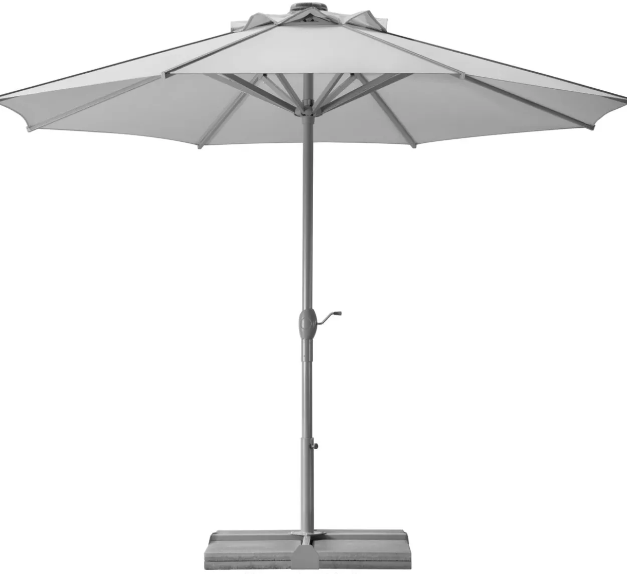 Schneider Sonnenschirm ROOFTOP, ca. 350 cm Ø, silbergrau