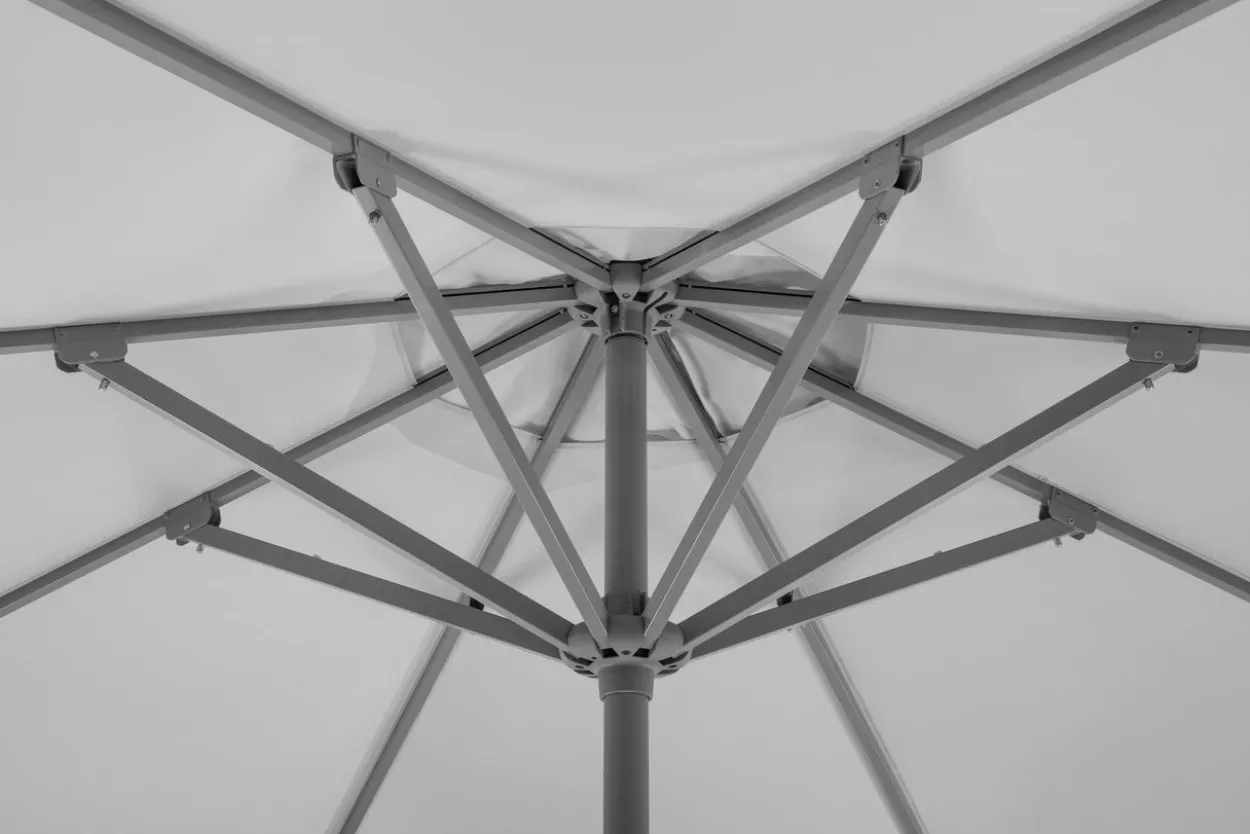 Schneider Sonnenschirm ROOFTOP, ca. 350 cm Ø, silbergrau